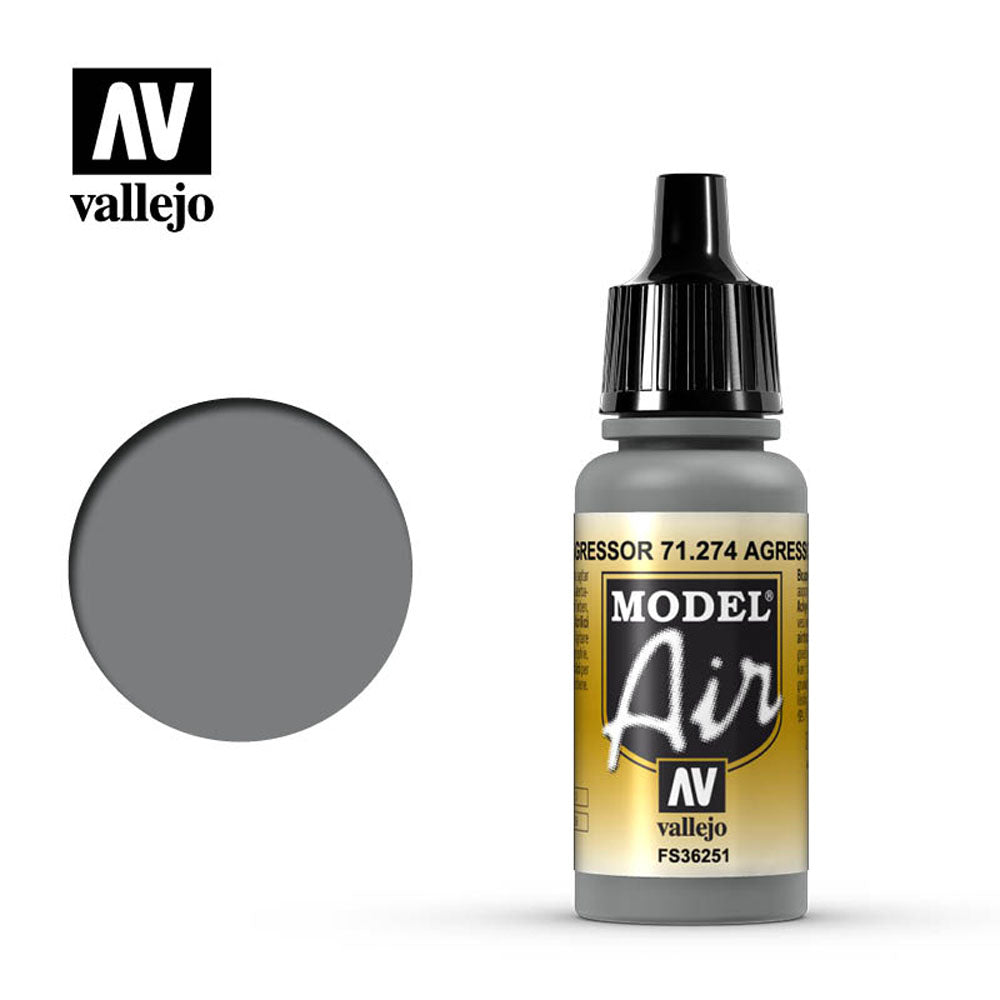 Vallejo Model Air - Agressor Gray 18ml Model Paint 71274