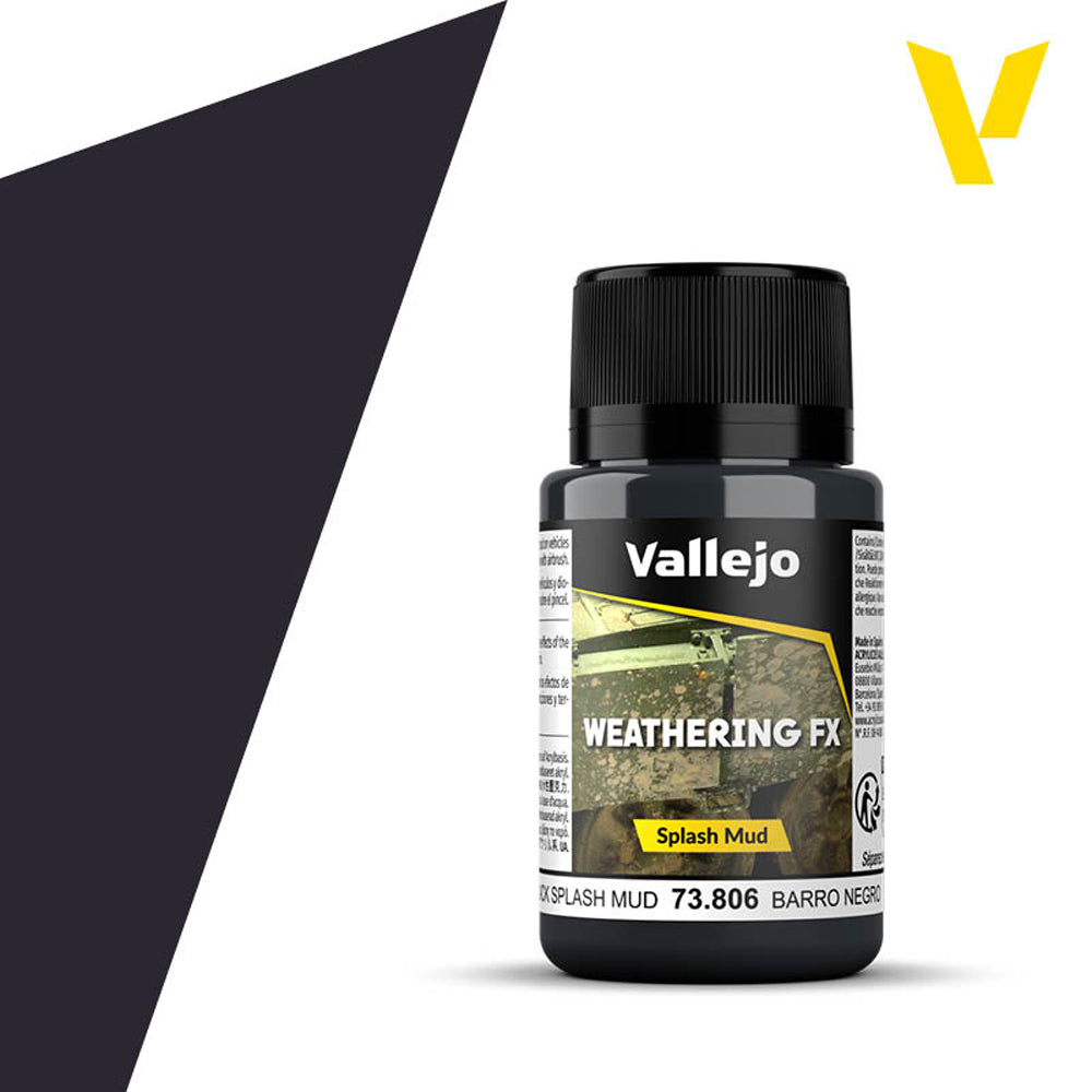 Vallejo Weathering FX - Black Splash Mud 40ml 73806