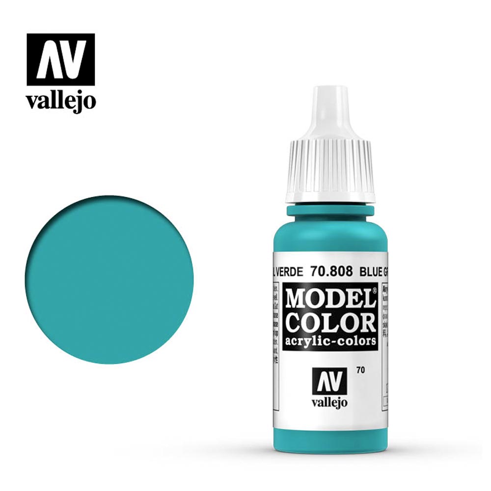 Vallejo 808 Model Colour Green Blue 18ml Paint Dropper Bottle