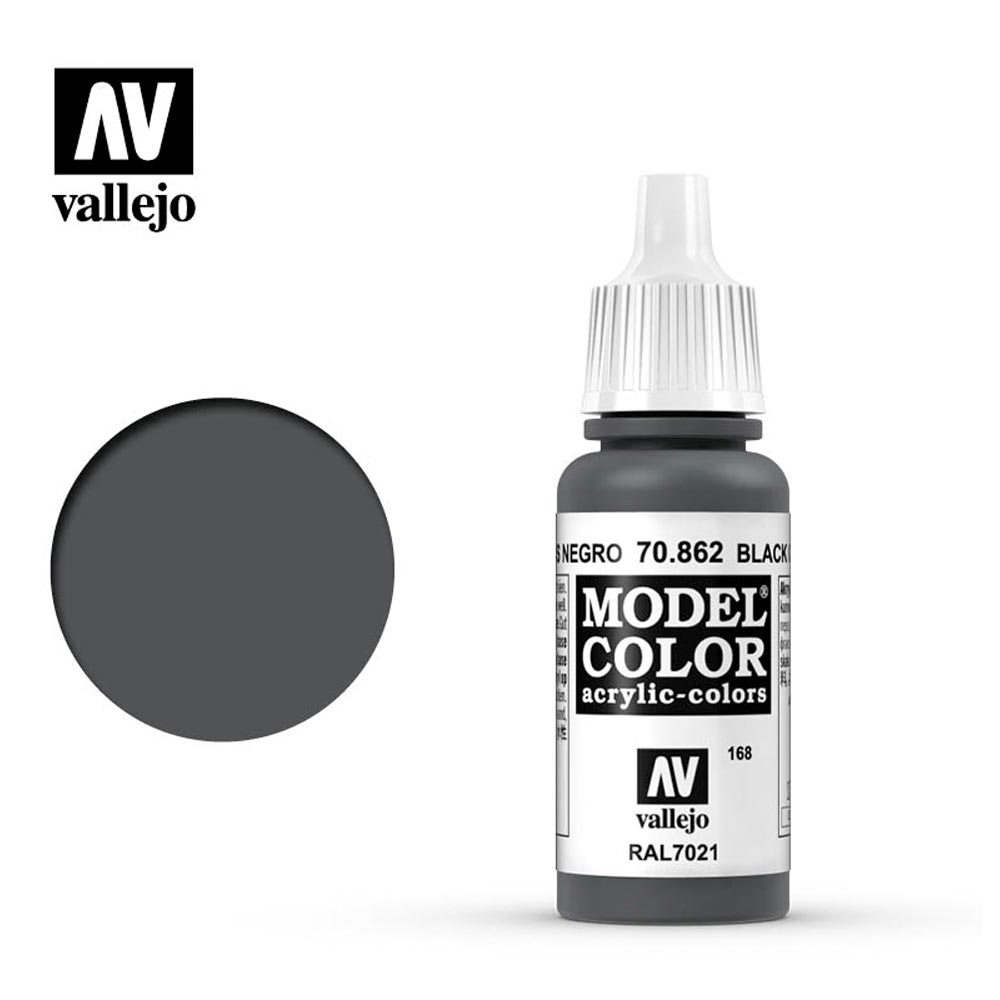 Vallejo 862 Model Colour Black Grey 18ml Paint Dropper Bottle