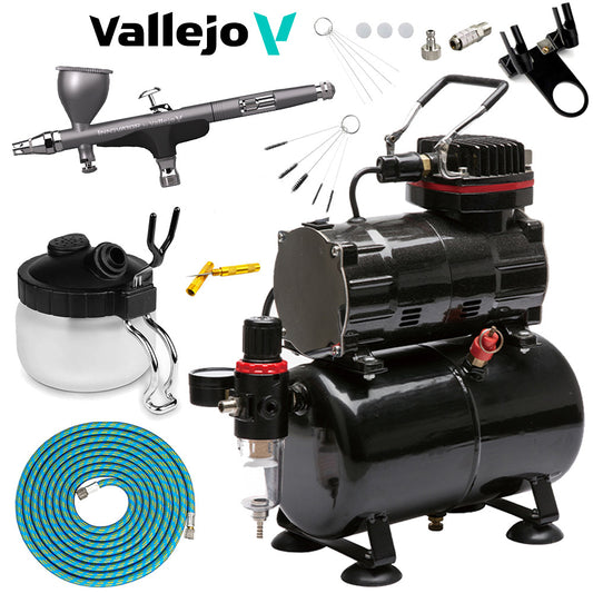 Vallejo Innovator 2-in-1 Airbrush 90001 Standard Compressor Bundle Kit