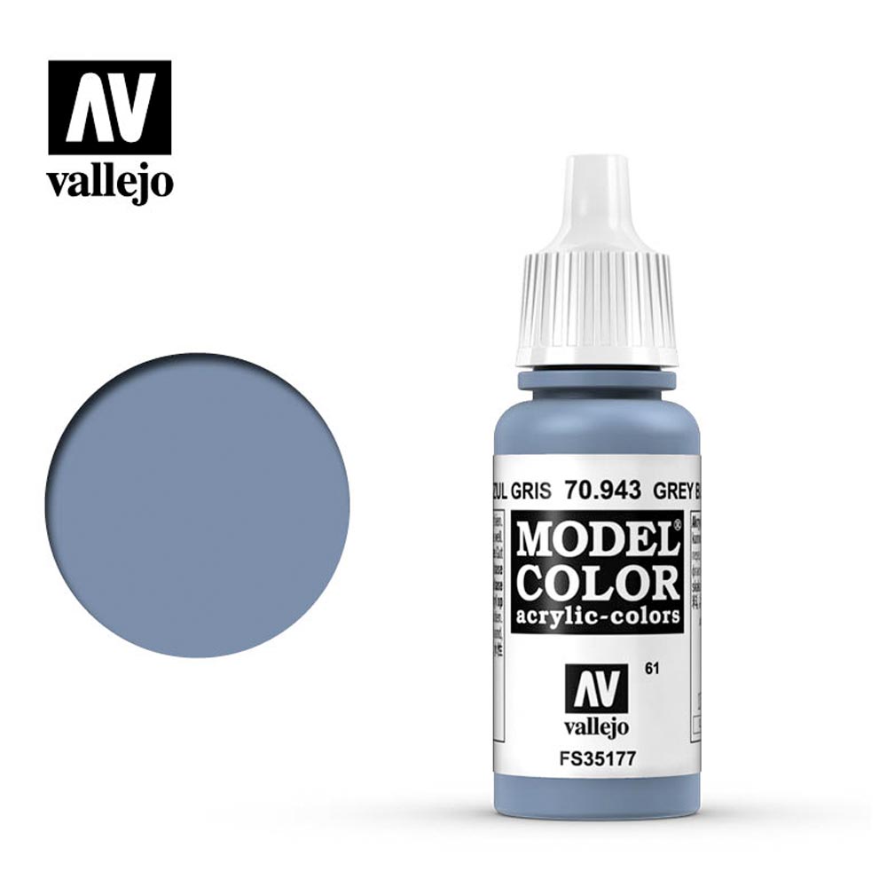 Vallejo 943 Model Colour Grey Blue 18ml Paint Dropper Bottle