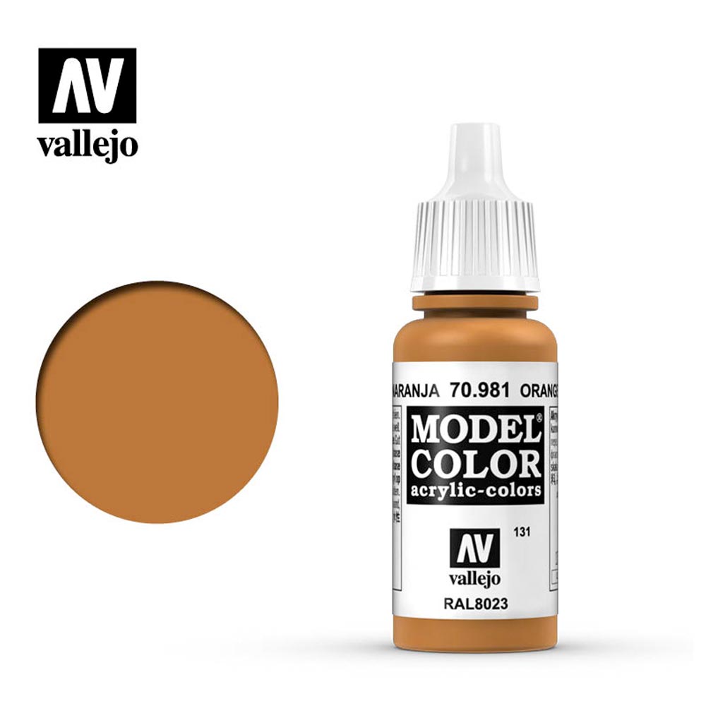 Vallejo 981 Model Colour Orange Brown 18ml Paint Dropper Bottle