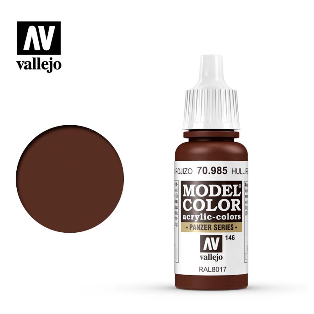 Vallejo 985 Model Colour Hull Red 18ml Paint Dropper Bottle