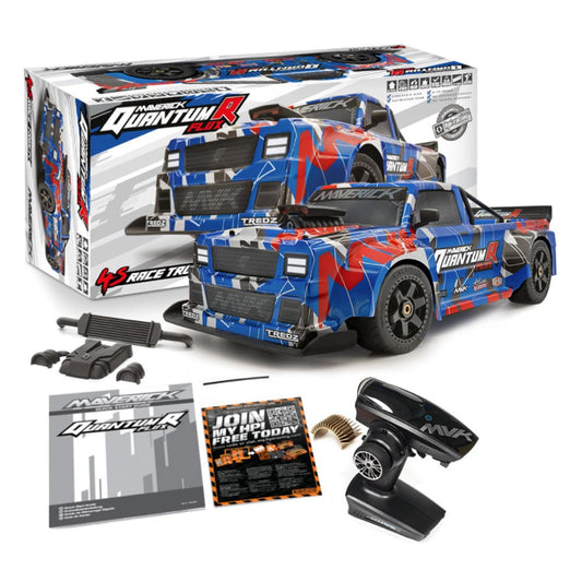 Maverick QuantumR Flux 4S 1:8 4WD Race Truck - Blue/Red RTR RC Car 150312