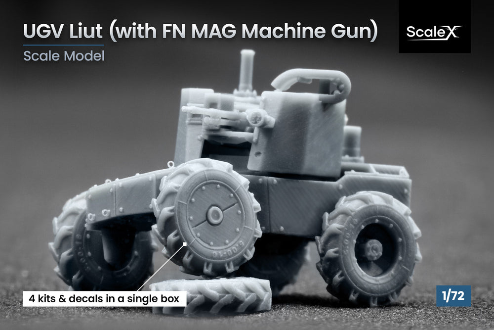 ScaleX UGV "LIUT" MAG 4x 1:72 3D Printed Model Kit VG 72002