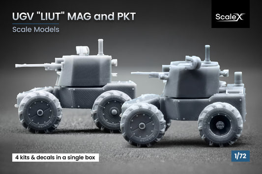 ScaleX UGV "LIUT" MAG and PKT 4x 1:72 3D Printed Model Kit VG 72003
