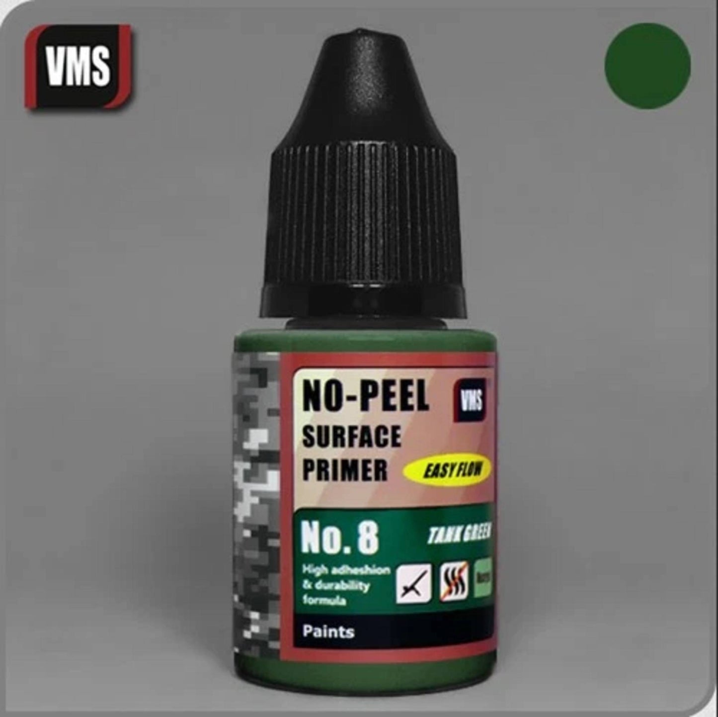 VMS No-Peel Primer No.8 Tank Green 30ml PR08s