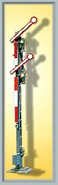 Viessmann 4531 Semaphore Home Signal 103mm Small Mast 2 Coupled Arms HO