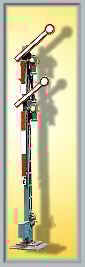 Viessmann 4531 Semaphore Home Signal 103mm Small Mast 2 Coupled Arms HO