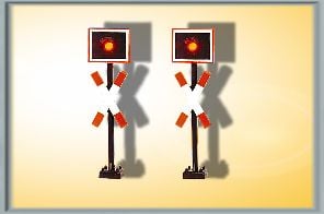 Viessmann 5058 St Andrews Cross Warning Lights (2) HO