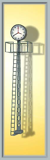 Viessmann 5081 Lit Platform Clock 70mm Lattice Mast LED White HO