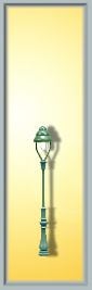 Viessmann 6011 Standard Gas Lamp Green 56mm LED Warm White HO