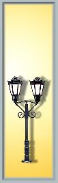 Viessmann 6073 Double Park Lamp Black 65mm LED Warm White HO