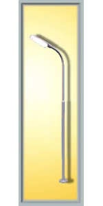 Viessmann 60901 Whip Street Light 100mm Plug-In Socket LED White HO