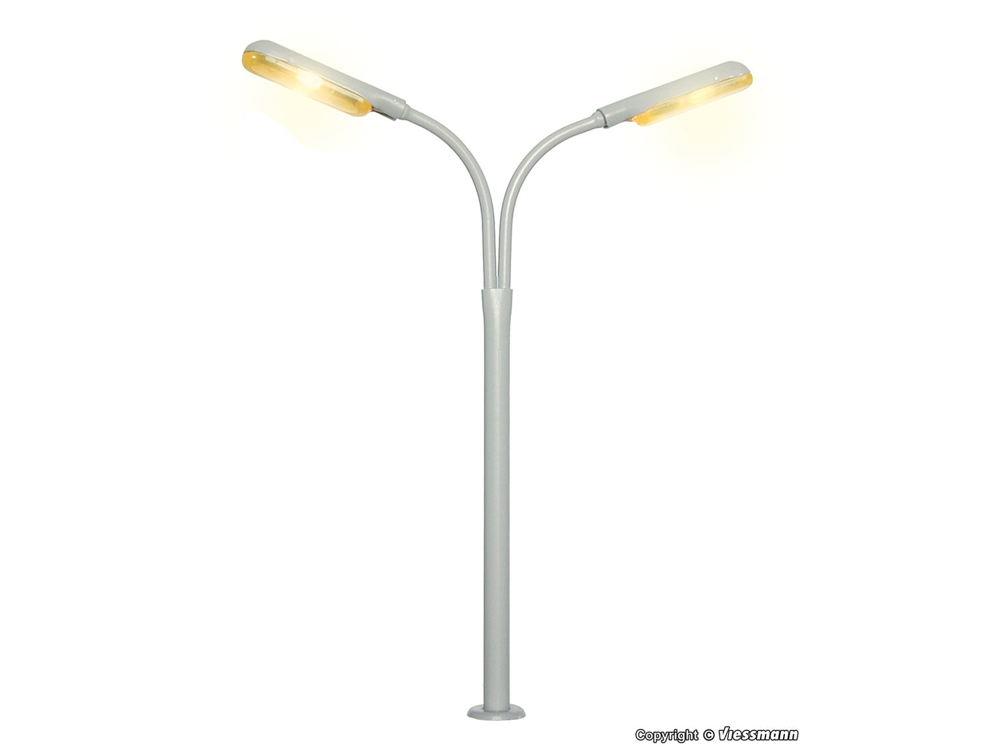 Viessmann 6096 Double Whip Street Light 100mm LED Yellow HO