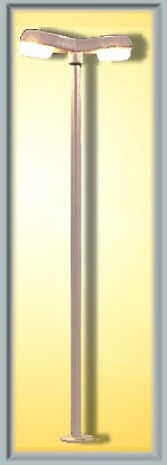 Viessmann 60971 Double Modern Street Light 100mm Plug-In Socket LED White HO