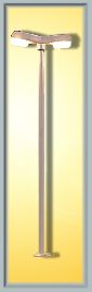 Viessmann 6097 Modern Double Street Light 100mm LED White HO