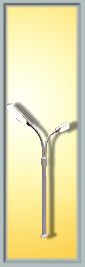 Viessmann 6495 Double Whip Street Light 54mm LED White N Gauge