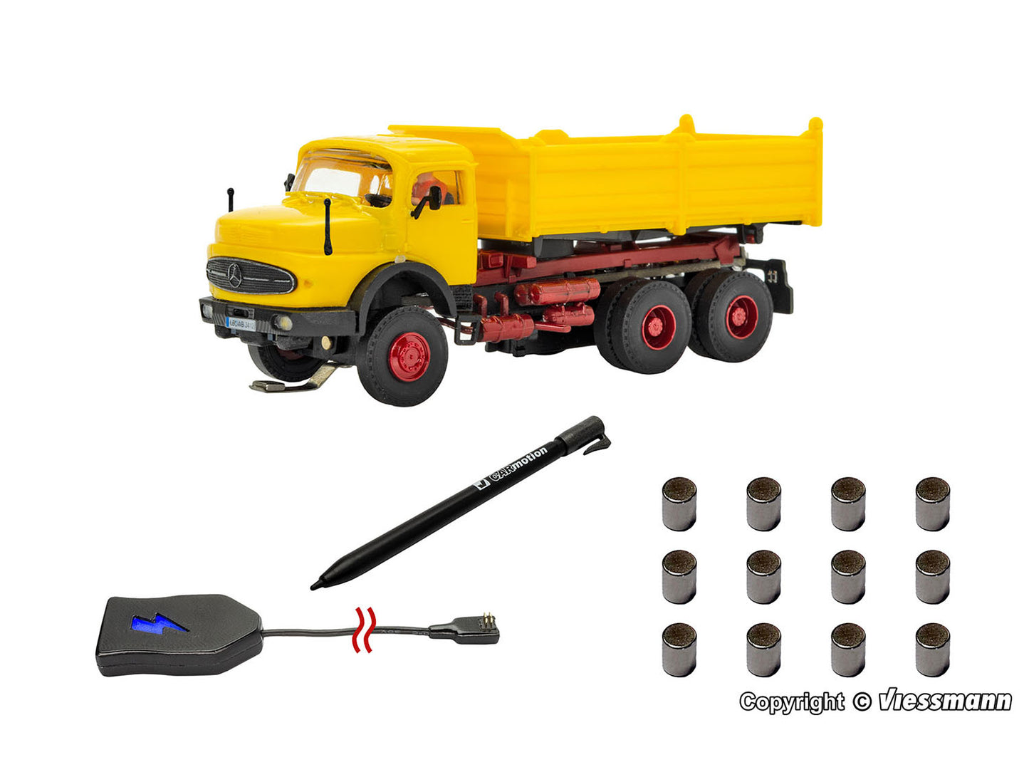 Viessmann CarMotion MB 3 Axle Dump Truck Starter Set HO Gauge VN8003