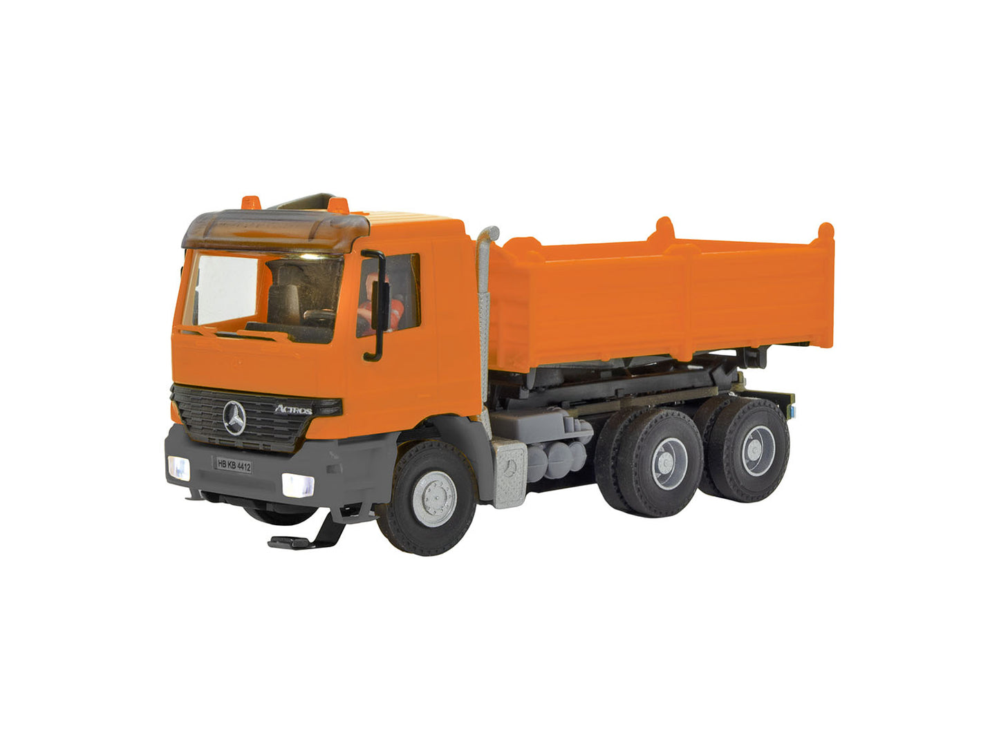 Viessmann CarMotion MB Actros 3 Axle Tipper Truck Orange w/Lights 8041 HO Gauge