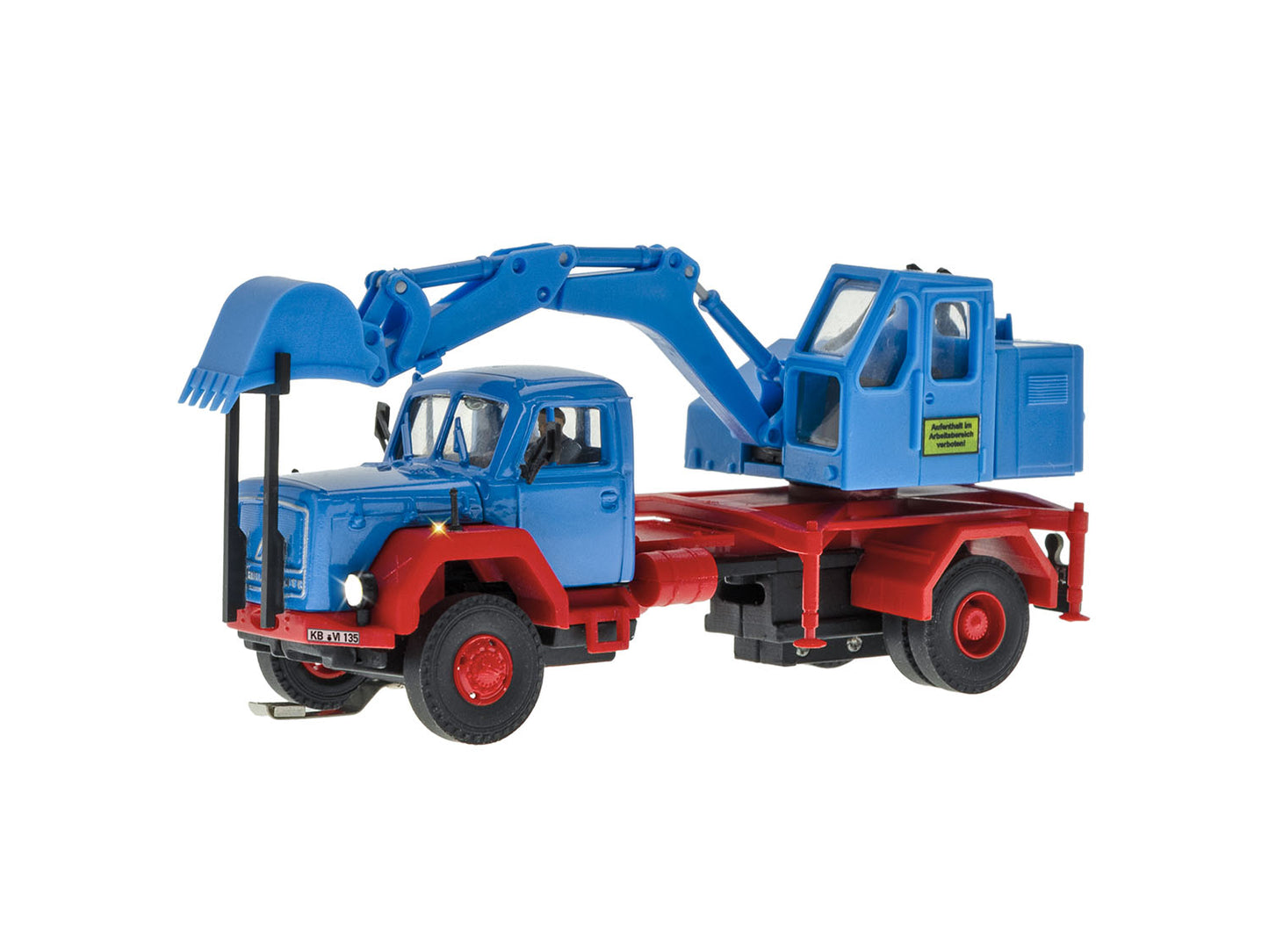 Viessmann CarMotion Magirus Deutz 230 D 16 2 Axle Truck w/Excavator VN8135