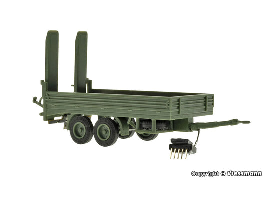 Viessmann 8220 CarMotion 2 Axle Tandem Trailer Military HO Gauge