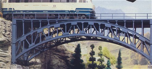 Vollmer 42548 Schlossbach Steel Arched Straight Bridge Kit  HO