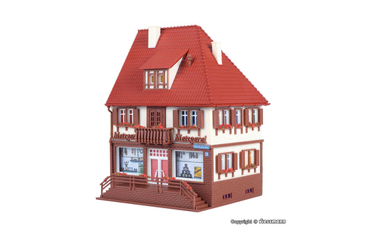 Vollmer 43674 Bahnhofstrasse 19 Butchers Shop Kit HO