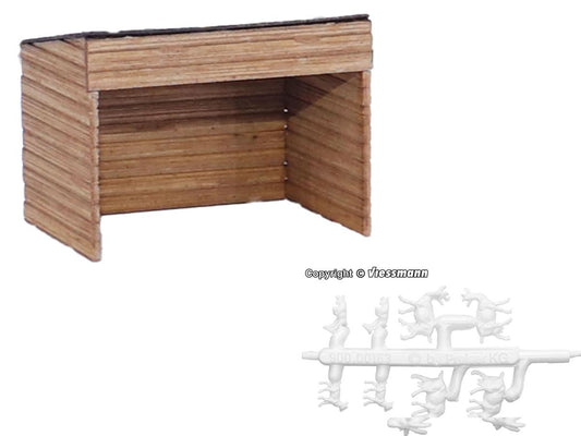 Vollmer Goat Barn with Goats Kit HO Gauge VO43745