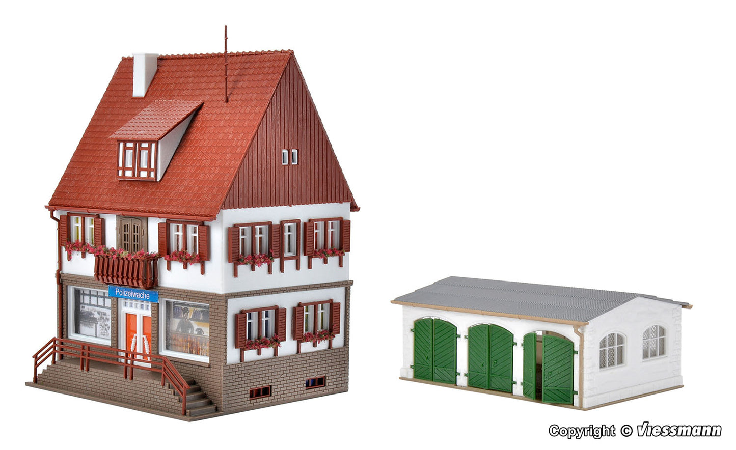 Vollmer 43763 Police Control Station 7 Kit HO