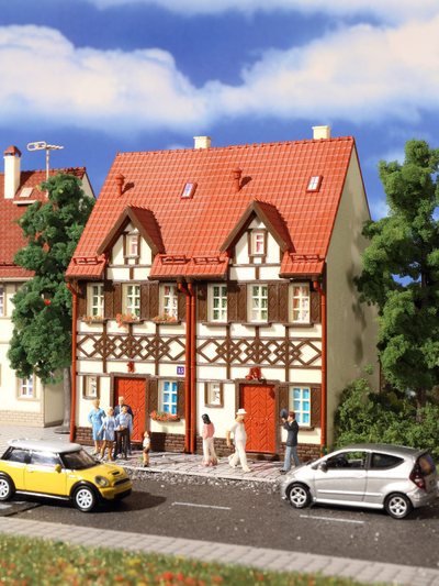 Vollmer 43847 Semi Detached Half-Timbered Terraced House Kit HO