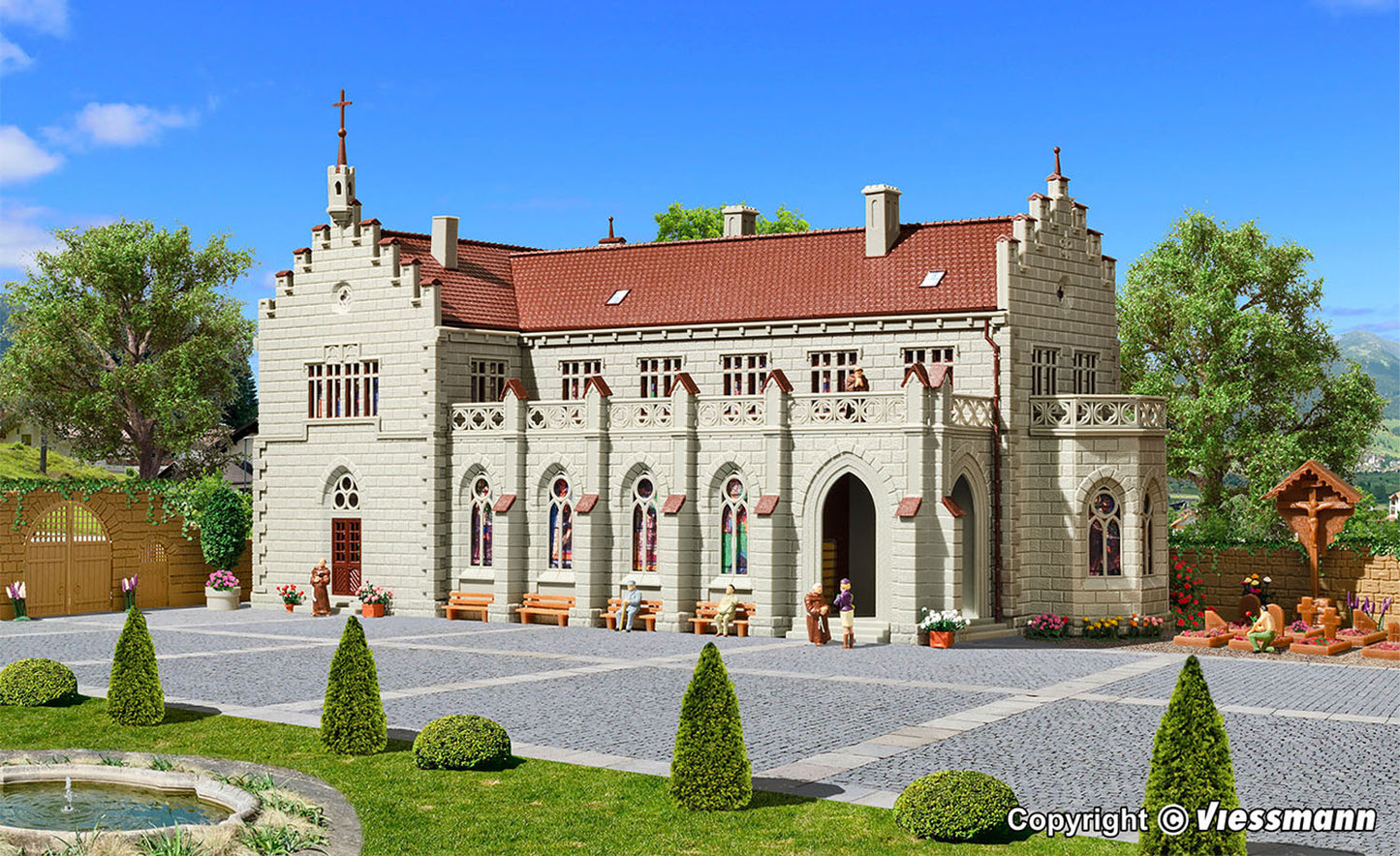 Vollmer 43860 Monastery with Graveyard and Accessories Kit HO