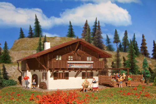 Vollmer 43960 Alpine Inn with Wooden Terrace Kit HO