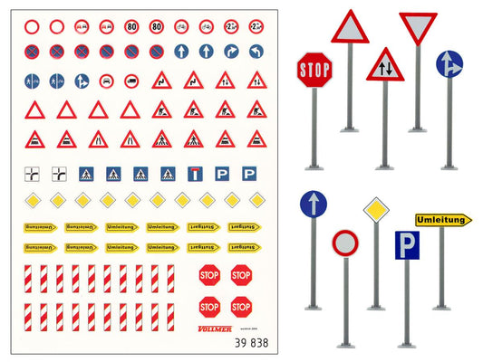 Vollmer Traffic Signs Set VO45160 HO Gauge