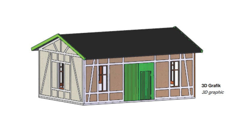 Vollmer 45640  Workshop with Plaster/Timber Framed Facade Kit HO