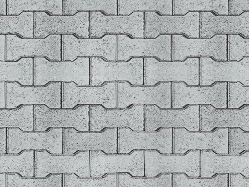 Vollmer 47372 Concrete Stone Cardboard Sheet 25x12.5cm (10) N Gauge