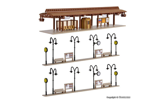 Vollmer 47580 Covered Bus Station Kit N Gauge