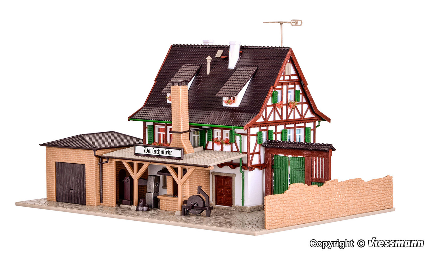 Vollmer 47696 Village Forge with Interior and Lighting Kit N Gauge