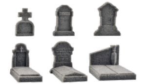 Vollmer 48282 Stone Art Gravestones (6) HO
