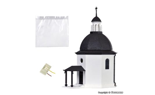 Vollmer 49412 Silent Night Memorial Chapel with Lighting and Snow Kit Z Scale