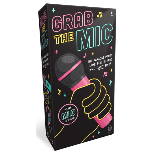 Grab the Mic - Karaoke Party Game for People Who Can't Sing! Age 8+ 2-10 Players