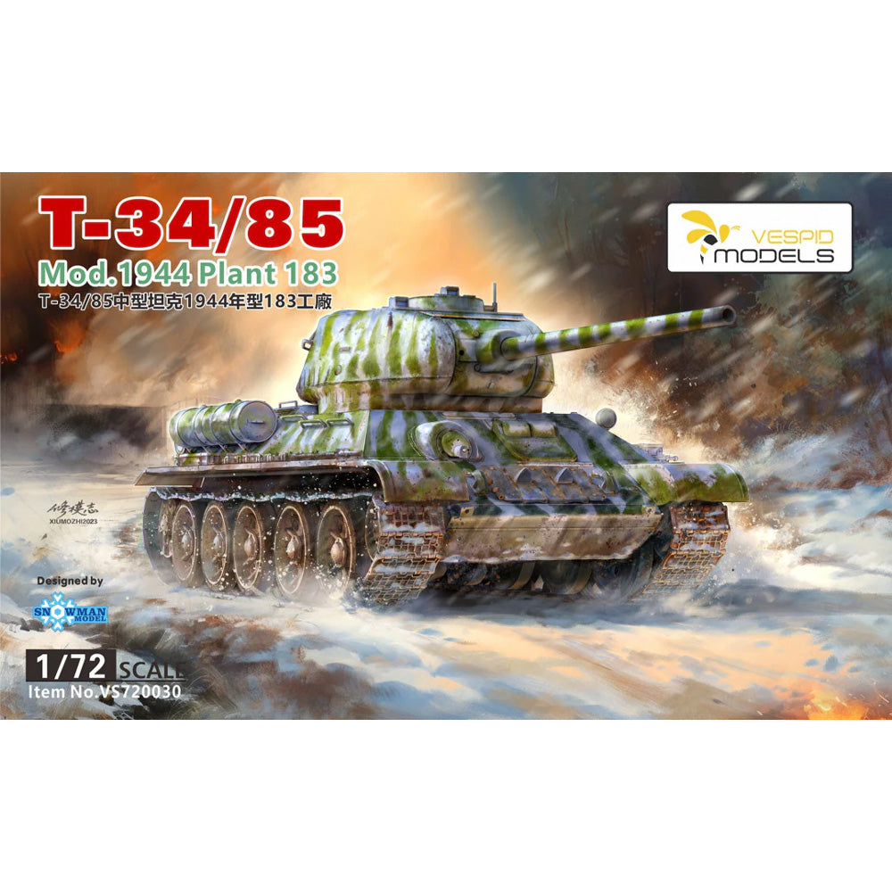 Vespid 720030 T-34/85 Mod.1944 Plant 183 1:72 Model Kit
