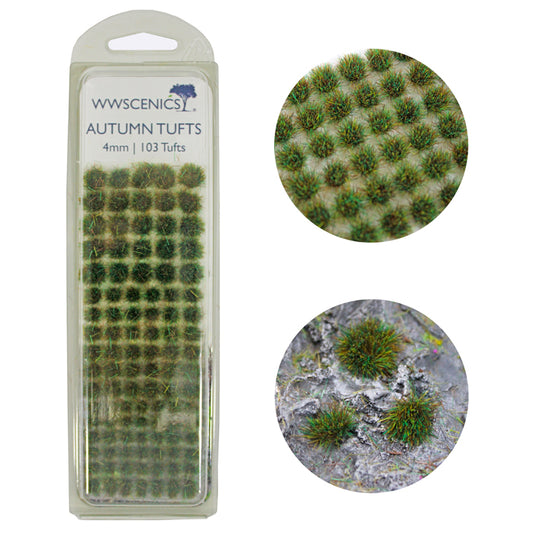 WWScenics Autumn Tufts 4mm x103 Model Rail Scenics W3T-AU4
