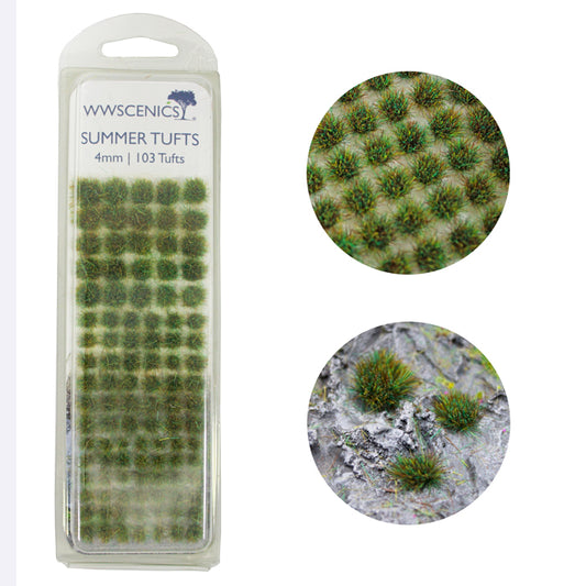 WWScenics Summer Tufts 4mm x103 Model Rail Scenics W3T-SU4