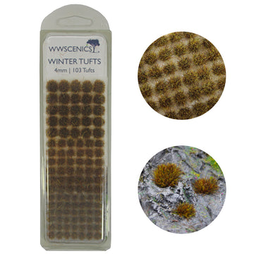 WWScenics Winter Tufts 4mm x103 Model Rail Scenics W3T-WI4