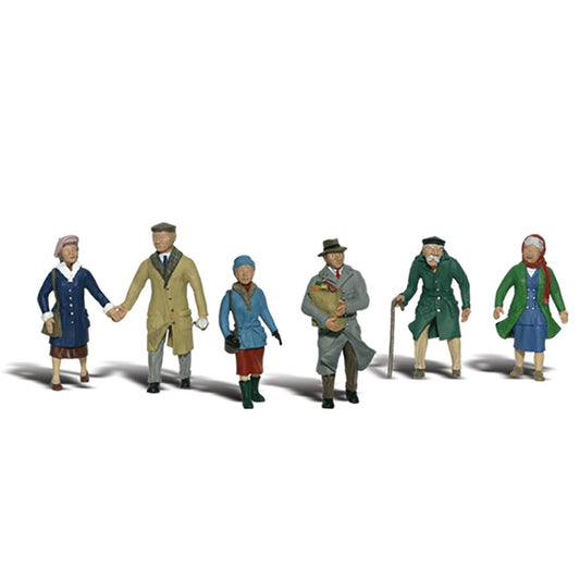 Woodland Scenics WA1900 Couples In Coats HO OO Gauge Figures Landscaping