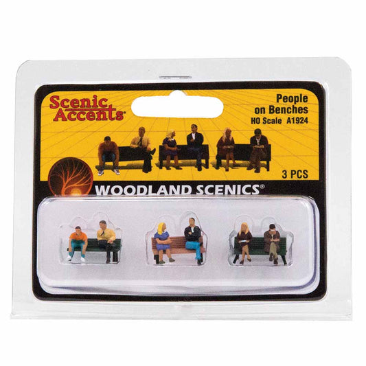 Woodland Scenics A1924 People On Benches HO OO Gauge Figures Landscaping