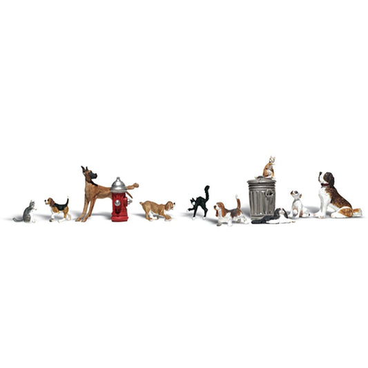 Woodland Scenics A2725 O Dogs & Cats O Gauge