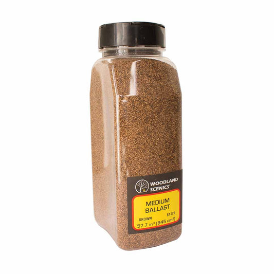 Woodland Scenics B1379 Brown Medium Ballast Shaker Landscaping